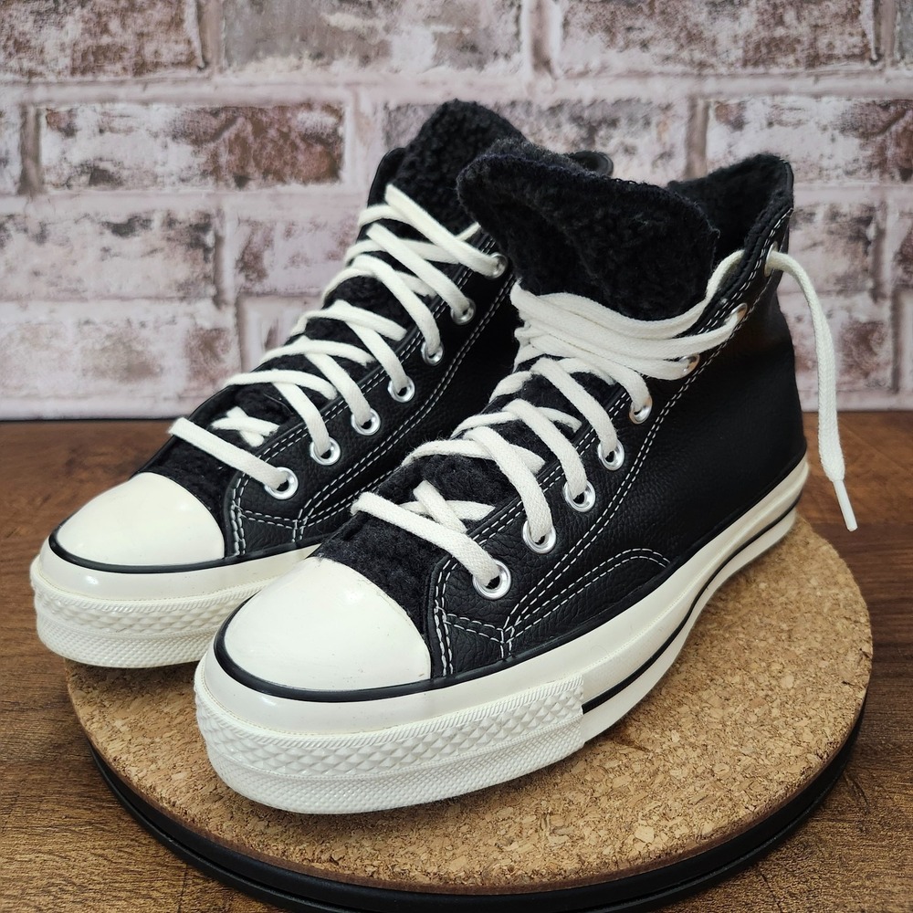 Converse Chuck Leather 70 Sherpa Lined Hi- Top Shoes Unisex M7/W9 - Picture 7 of 14